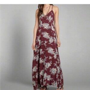 Floral Burgundy Maxi Dress